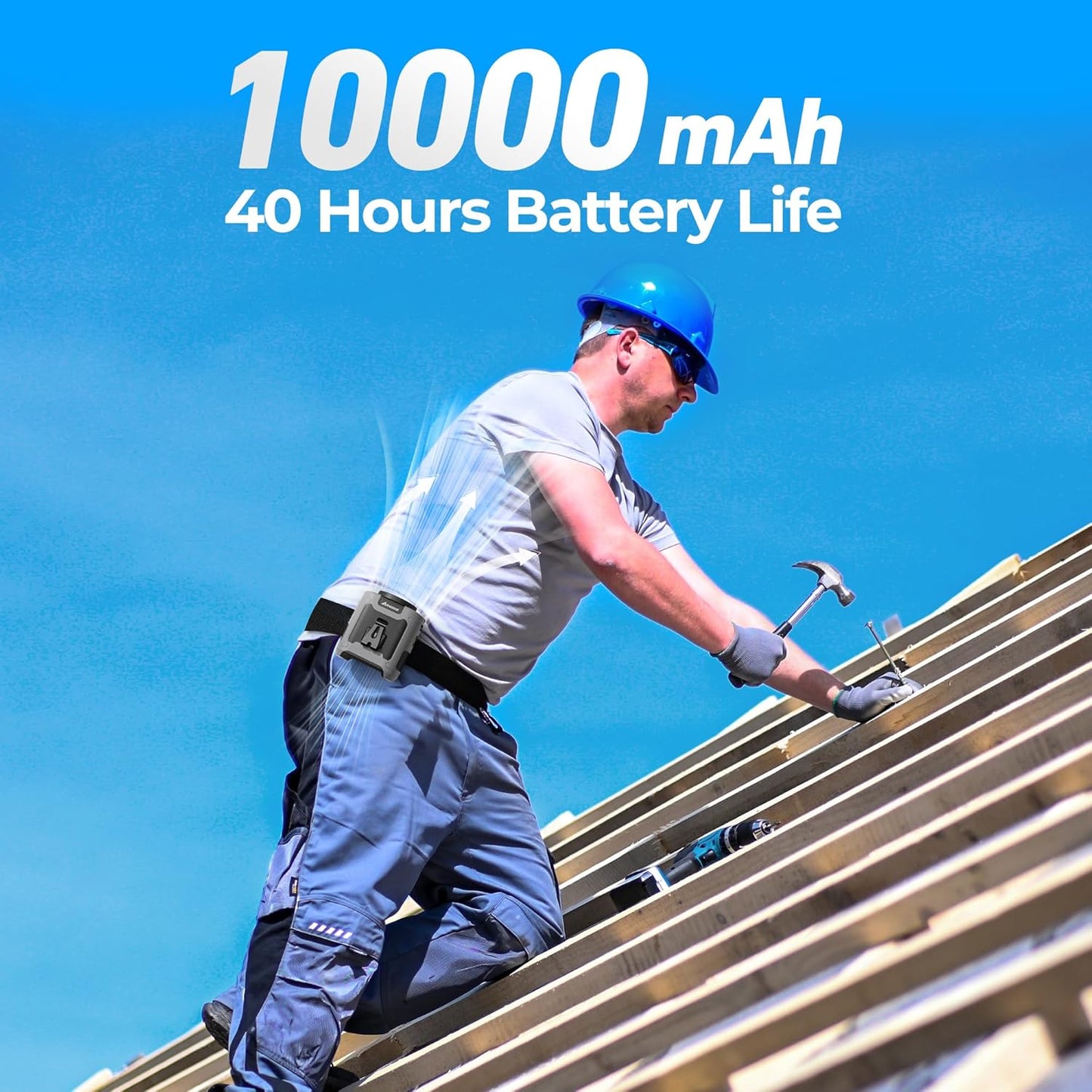 Powerful Waist Fan 10000mAh