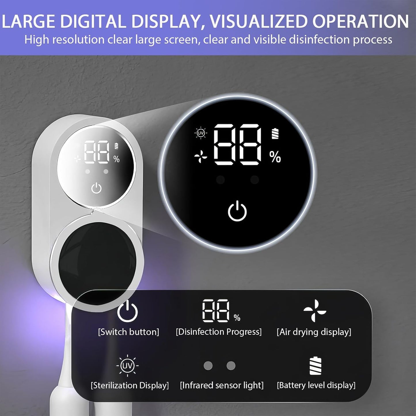Smart Wall-Mounted Toothbrush Sterilizer