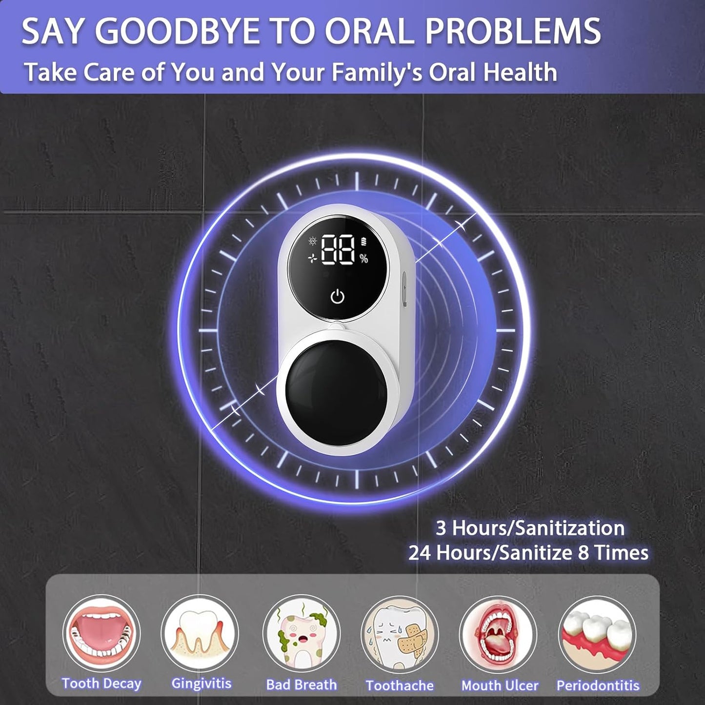 Smart Wall-Mounted Toothbrush Sterilizer