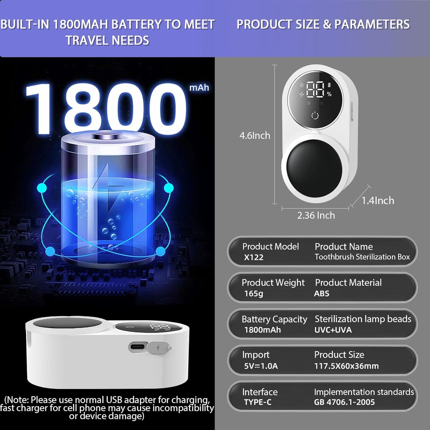 Smart Wall-Mounted Toothbrush Sterilizer