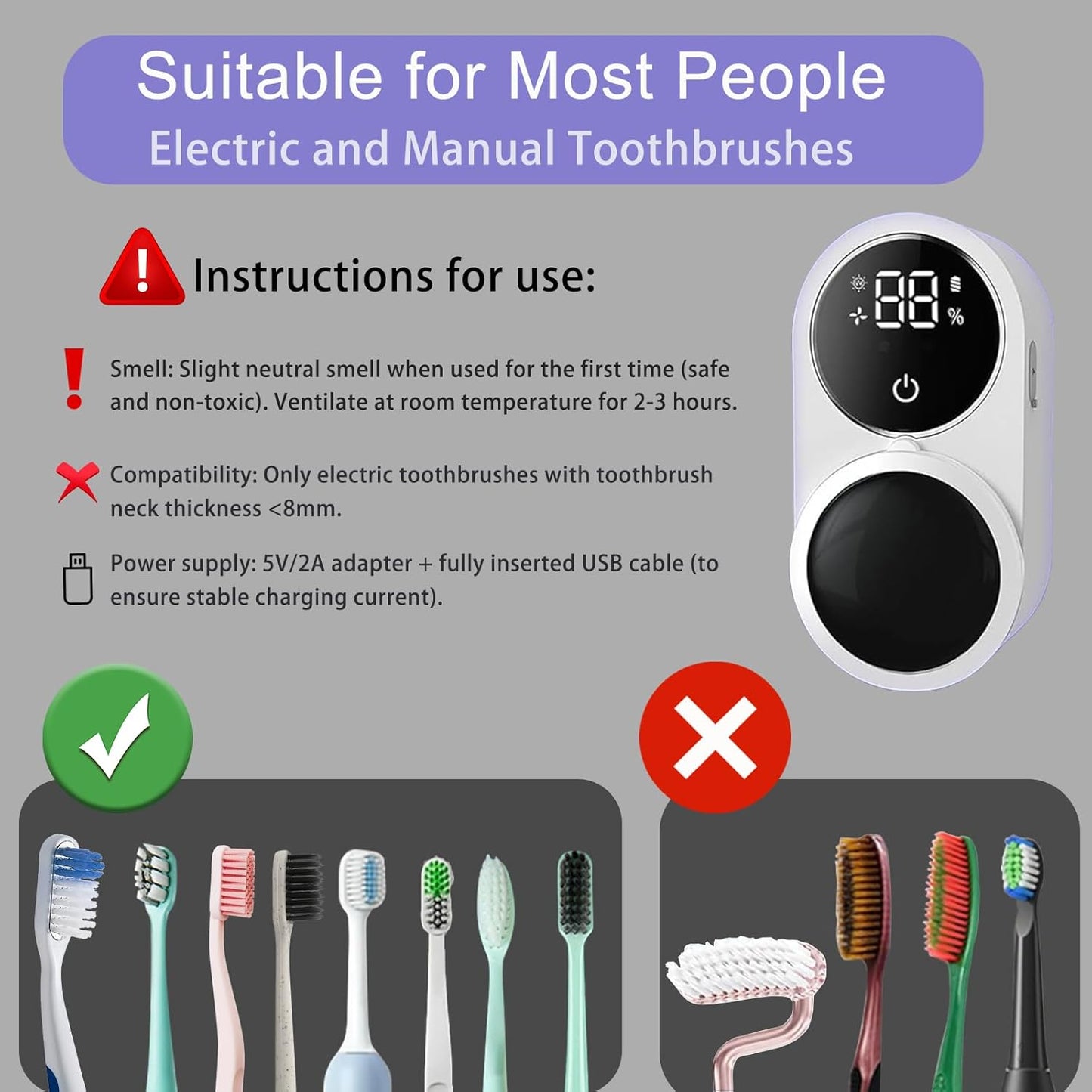Smart Wall-Mounted Toothbrush Sterilizer