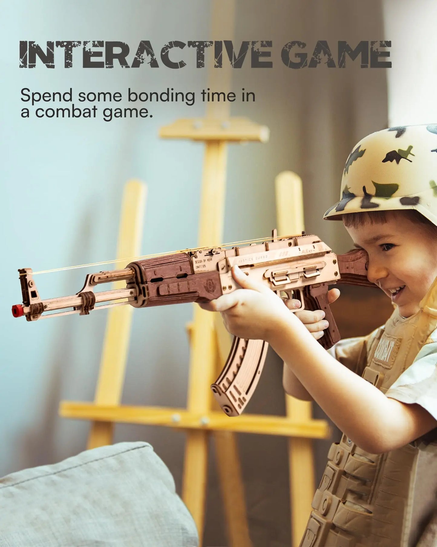 Robotime AK-47 Wooden 3D Puzzle Gun β DIY Mechanical Rifle Model