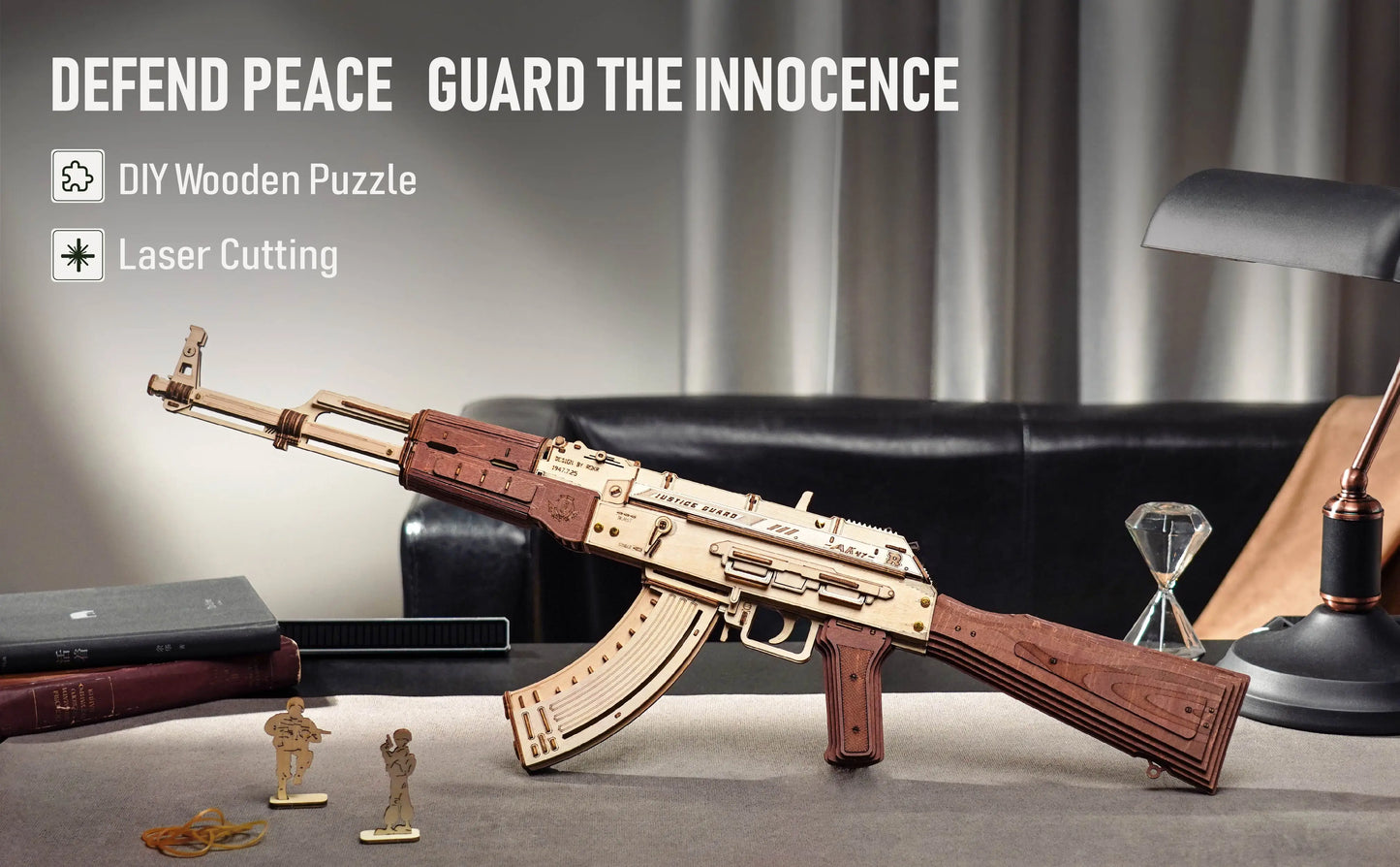 Robotime AK-47 Wooden 3D Puzzle Gun β DIY Mechanical Rifle Model