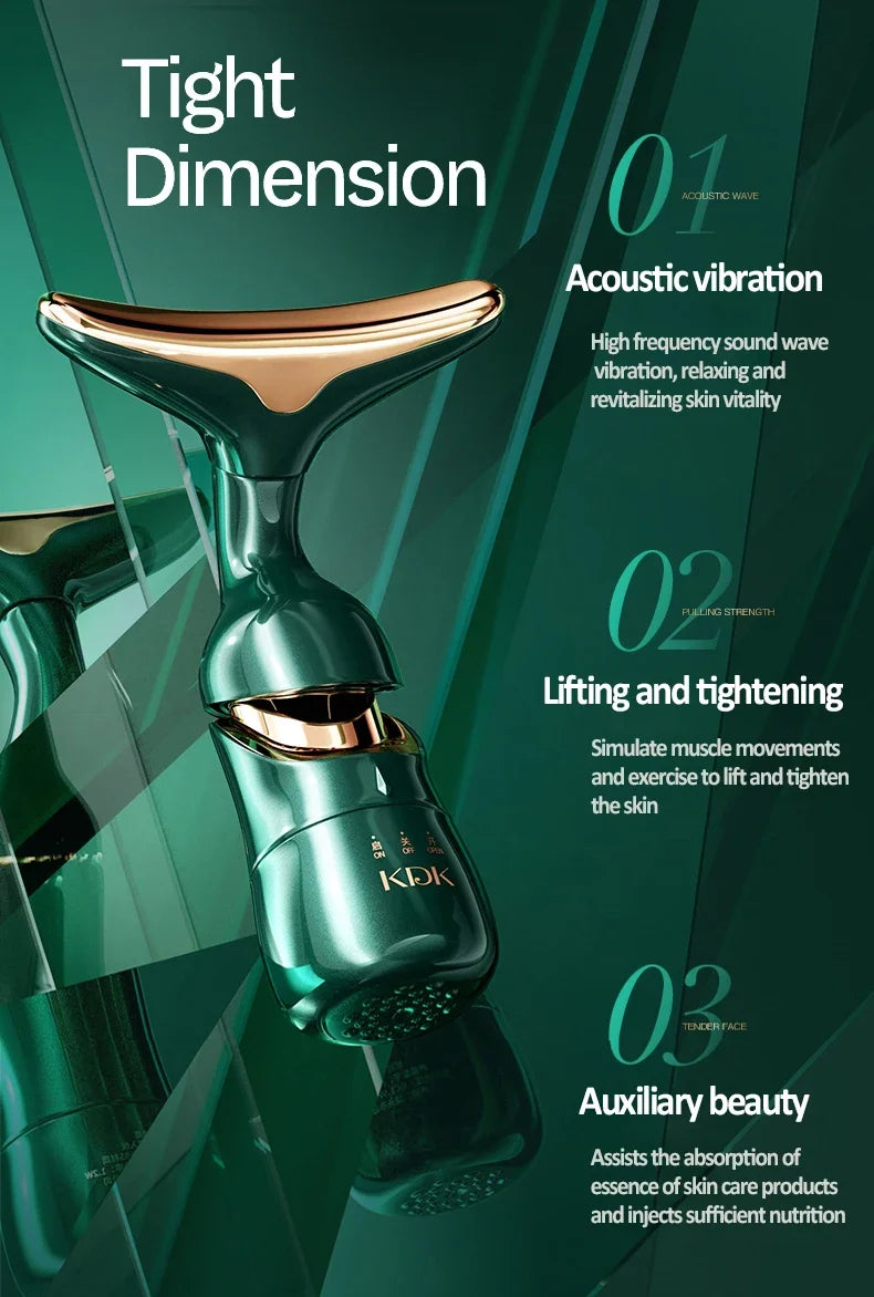3-in-1 Face & Neck Lifting Massager β EMS + Vibration Therapy