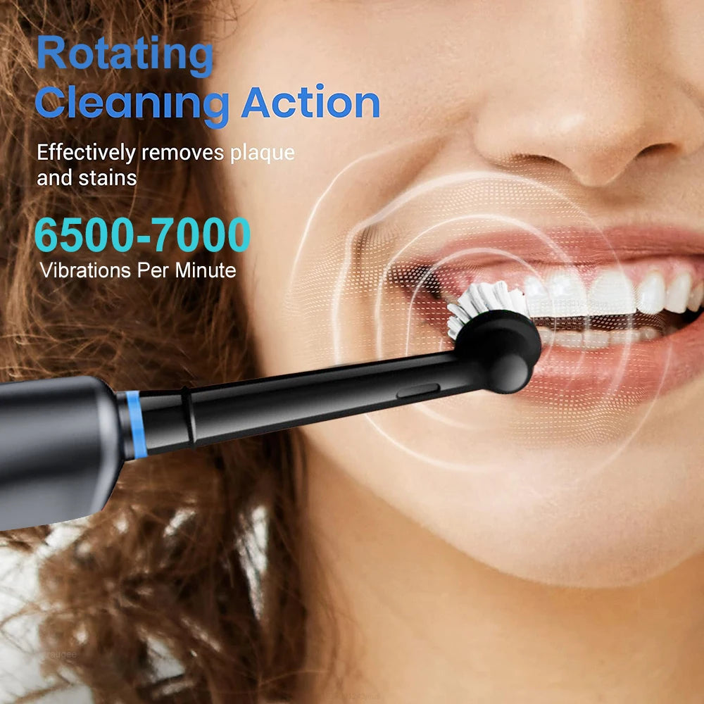 Rechargeable Rotating Electric Toothbrush – 8 Heads + Travel Case