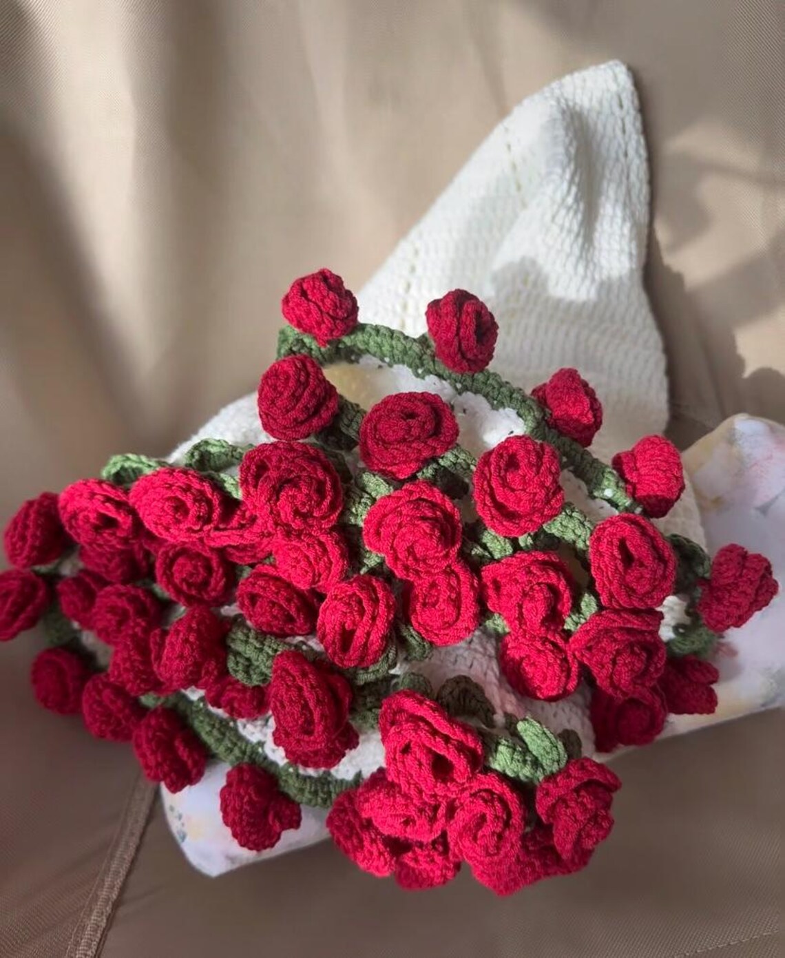 Crochet Rose Bouquet Blanket