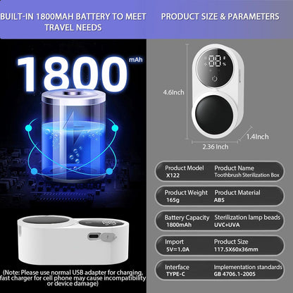 Smart Wall-Mounted Toothbrush Sterilizer