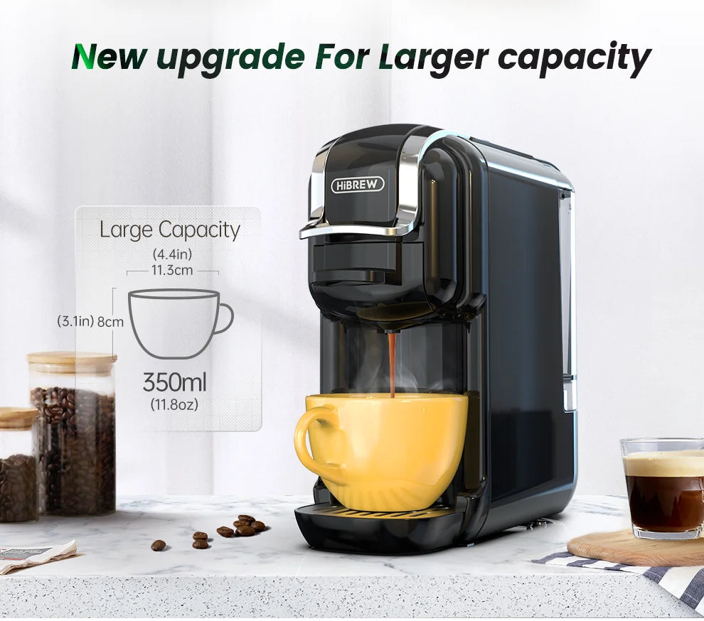 HiBREW 5-in-1 Capsule Coffee Machine – 20 Bar Pressure, Hot & Cold Brew