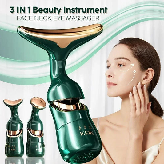 3-in-1 Face & Neck Lifting Massager – EMS + Vibration Therapy