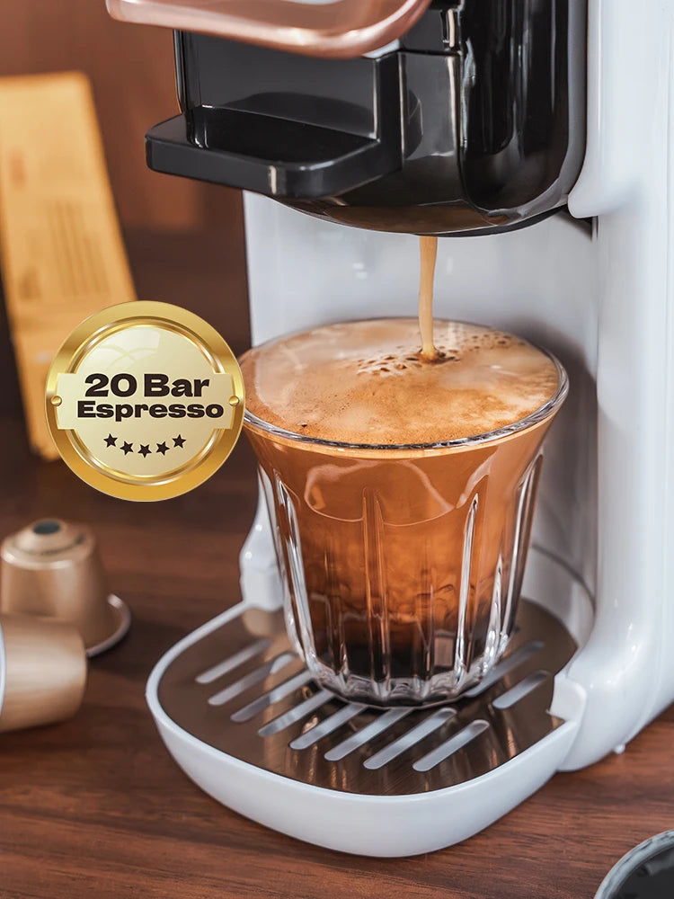 HiBREW 5-in-1 Capsule Coffee Machine – 20 Bar Pressure, Hot & Cold Brew