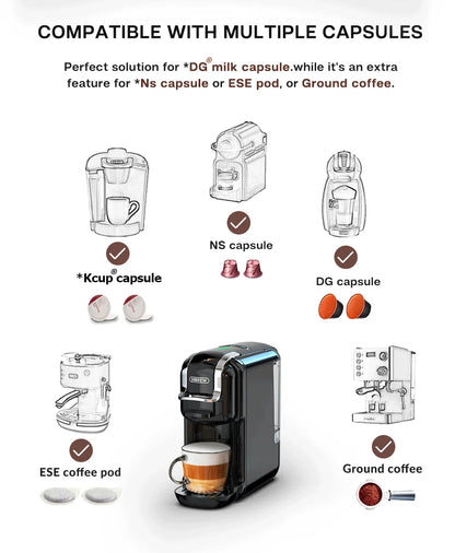 HiBREW 5-in-1 Capsule Coffee Machine – 20 Bar Pressure, Hot & Cold Brew