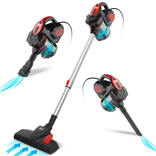 INSE I5 Corded Stick Vacuum – 18KPa Suction, 600W for Hard Floors & Pet Hair