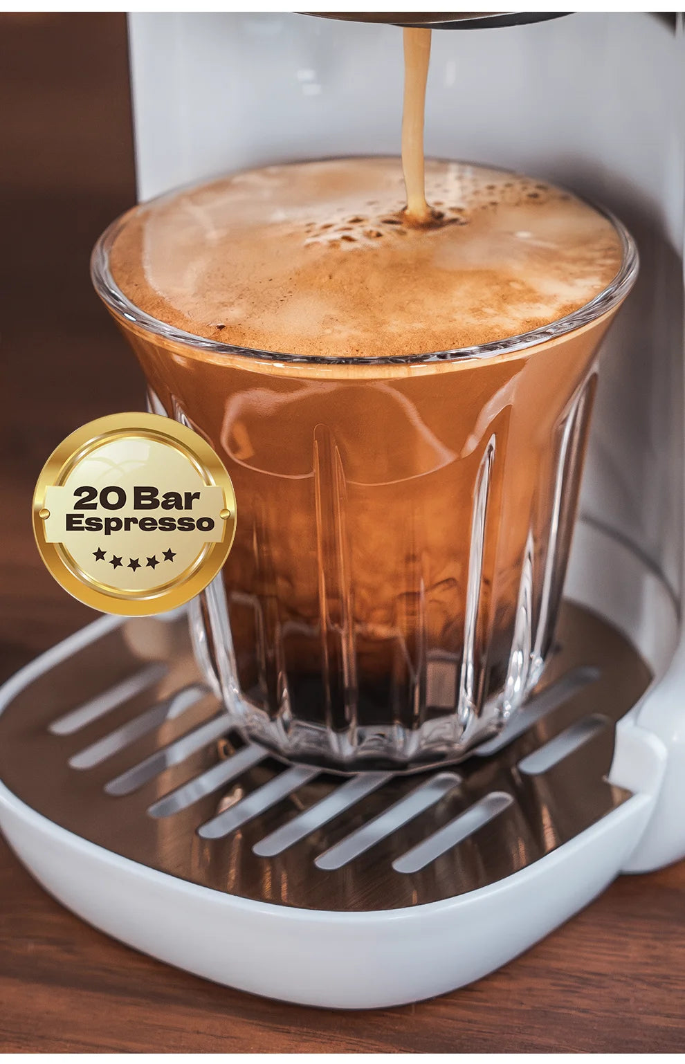 HiBREW 5-in-1 Capsule Coffee Machine – 20 Bar Pressure, Hot & Cold Brew