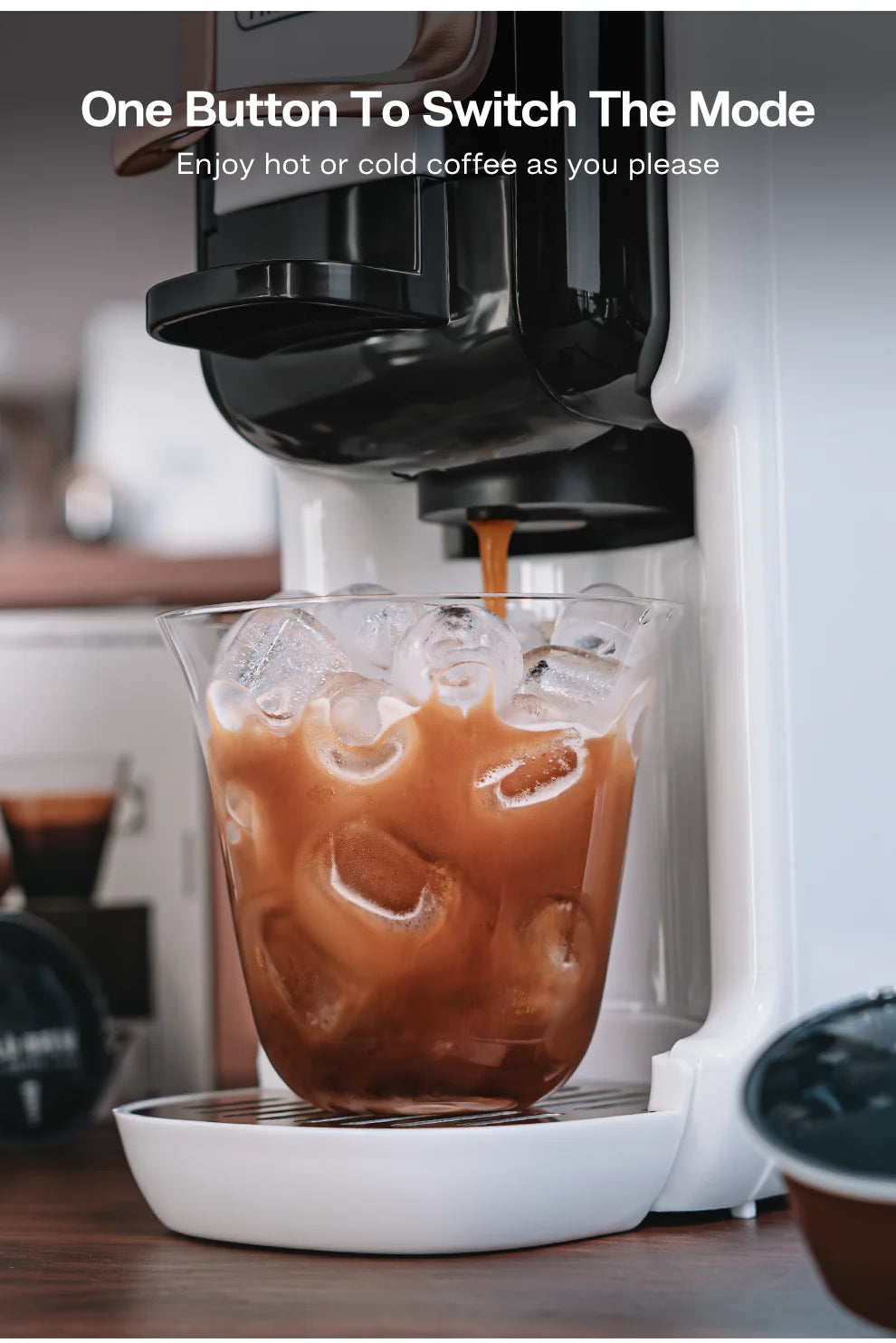 HiBREW 5-in-1 Capsule Coffee Machine – 20 Bar Pressure, Hot & Cold Brew