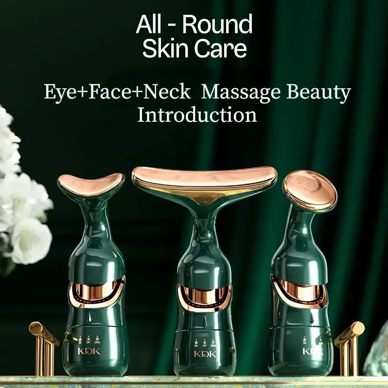 3-in-1 Face & Neck Lifting Massager – EMS + Vibration Therapy